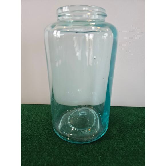 Antique Blue Pt Jar with small lid opening Owens Bottle Company, Ohio 1911-1929 - Picture 2 of 10